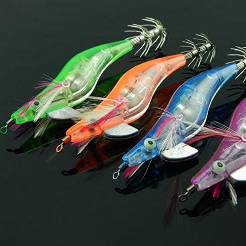 Ricco shop Electronic Luminous Shrimp Lure Squid Fishing Jigs Lures Bass Bait
