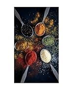 Huella deco Alfombra de Vinilo (Negro/Multicolor)