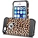 iPhone 5S Case, ELOVEN Ultra Slim Exact Fit Hybrid Dual Layer Shockproof Colorful Picture Design Soft TPU & Hard PC Bumper Protective Armor Case Cover for Apple iPhone 5S/5 - Leopard