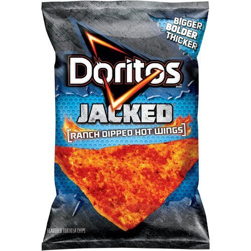 Friot Lay, DoritosÂ® Brand, Jacked, Ranch Dipped Hot Wings Chips, 10oz Bag (Pack of 3) by Doritos