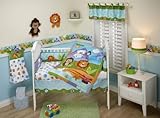 Fisher-Price 4 Piece Precious Planets Crib Set, Aqua/Green
