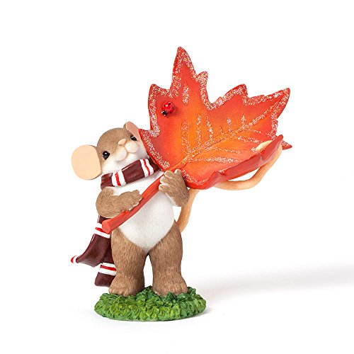 Enesco Charming Tails Gift Ornament Ding Maple Leaf Figurine, 3.75-Inch Enesco Charming Tails Gift Ornament Ding Maple Leaf Figurine, 3.75-Inch