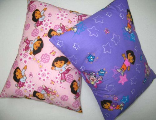 Percale Baby Pillow Case - Dora - Purple - Made In USA