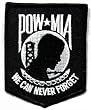 POW MIA Embroidered Patch Iron-On Vietnam War Prisoner of War Military Emblem Black White