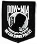 POW MIA Embroidered Patch Iron-On Vietnam War Prisoner of War Military Emblem Black White