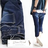 【レディース】 (グリーンウッド) Green Wood ウエストゴム クロップド デニム レギンス
