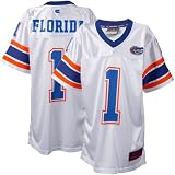 NCAA Florida Gators #1 Youth Stadium Football Jersey-White (Large)