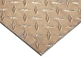 Aluminum 6061-T6 Diamond Tread Plate, 0.5" Thick, 12" x 12"