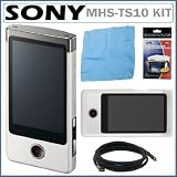 Pocket Video Camera Sony MHS TS10 1080p HD 4GB BloggieTM Touch Camera in Silver + Accessory Kit