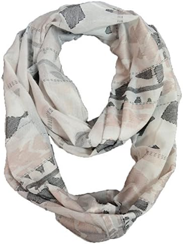 Oversized Extra Large Mayan Tribal Aztec Geo Loop Circle Infinity Scarf