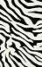 Dalyn Safari Black & White Zebra Patterned 5 by 7-Feet 9-Inch Area Rug