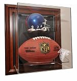 Atlanta Falcons Mini Helmet and Football Case-Up Display, Brown - Autographed NFL Mini Helmets