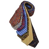 7Piece 100% Pure Silk Ties. Made in England. (114D)RRP£139.99