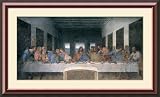 L''ultima cena (The Last Supper) Framed Art Print by Leonardo da Vinci, Image size: 39.12 x 19.25