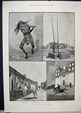 1888 ARIZONA CALIFORNIA YUMA MEDICINE MAN CHURCH SKETCH