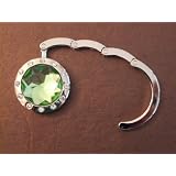 Compact Rock Crystal Folding handbag hook, purse holder, great gift for any occasions birthday, wedding, break up, buy 3 for free shipping- Green'