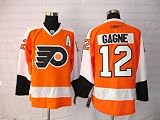 Simon Gagne #12 NHL Philadelphia Flyers Yellow Hockey Jersey Sz48