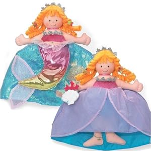 NORTH AMERICAN BEAR Topsy Turvy Doll - Mermaid And Princess