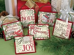 DimensionsCountedCrossStitch,ChristmasSayingsOrnaments