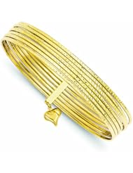 Genuine 14K Yellow Gold Diamond Cut Slip On 7 Bangles 10 Grams Of Gold 100% Satisfaction Guaranteed.