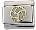 18K gold and steel Italian-Charm " VOLLEYBALL "