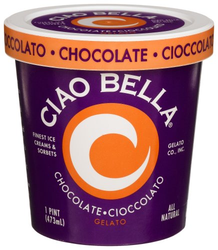 Ciao Bella Chocolate Gelato, 16-Ounce Cups (Pack of 4) by Ice Cream Cakes
