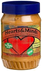 Hearts & Minds Peanut Butter Crunchy, 16-Ounce Jars (Pack of 3)