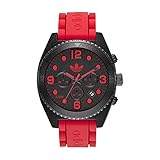 UPC 796483068889 product image for Adidas ADH2928 Red Silicone Strap Black Dial Chronograph Unisex Sports Watch | upcitemdb.com