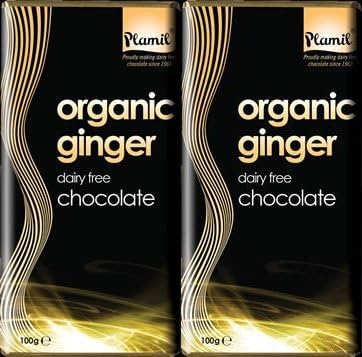 (2 PACK) - Plamil Organic Ginger Chocolate | 100 x 12g x | 2 PACK - SUPER SAVER - SAVE MONEY