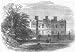 CHESHIRE:Crewe Hall,Cheshire,burnt down,old print,1866