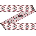 Udo Schmidt Absperrband Warnband Verkehrsschild 60 rot wei� L�nge 15m