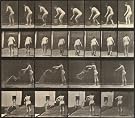 Woman emptying a pail of water, photo Eadweard Muybridge (Print On Demand)
