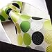Intrepid Executive Wardrobe Accessory , Handmade 100% Silk Jacquard Woven White , Yellow , Green, and Black Colors Polka Dot 3.4