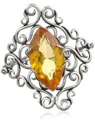 Diamond-cut Amber Collection and Sterling Silver Large Bracelet