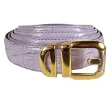 MENS – LAVENDER – EXTRA LONG HORNBACK EMBOSSED BELT
