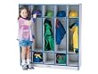 COAT LOCKER - 5 SECTIONS - GREEN