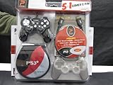 Playstation 3 Game Controller + Protector Kit for Sony PS3- 5 in 1 Pak