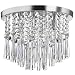Josephine Collection 4 Light Flush Mount Dressed with European or Swarovski Crystals - WGL14-4-FH