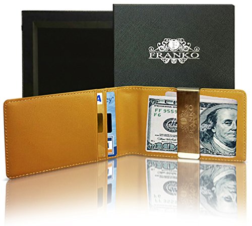 Franko Money Clip Wallet - 100% Money Back Guarantee! A Genuine Leather Wallet With A Removable Metal Money Clip - ID Slot - 3 Credit Card Compartments - Cash Holder - Credit Card Holder - A Top Quality Wallet For Men