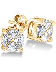 0.40 cttw. Diamond Pie-Cut Earrings 14K White Gold