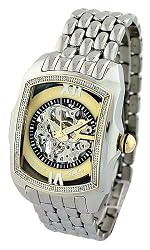 Auguste Galan MECCANIX Mens Two-tone Mechanical "Skeleton" Watch. Model: AG-0634
