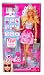 Mattel Barbie Year 2009 Fashionistas Series 12 Inch Tall Play Set T5501 - SHOPPING SPREE with Barbie Doll in Strapless Dress with 2 Necklaces, 2 Belts, Earrings, Purse, Jewelry Box, Shopping Basket, Heart Shaped Mirror, Headband Plus Lots of Other Accessories