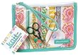 DEBBIE MACOMBER FLORAL STRIPE SEE THROUGH BAG-