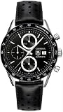Stainless Steel Carrera Automatic Black Dial Chronograph Strap