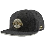 adidas Detroit Pistons Charcoal Fashion Flat Bill Fitted Hat (6 7/8)