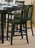 Black Finish Counter Height Chairs One Pair