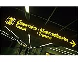 51v4237Q0qL. SL160  10x8 Photograph (25x20cm) Transit signs at Bangkok Airport Thailand from Flightglobal