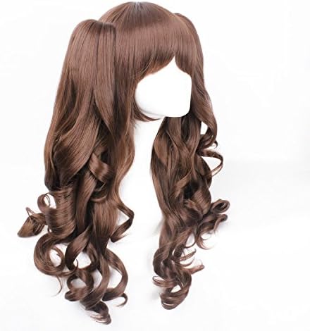 Free Hair Cap + Harajuku Lolita Two Ponytails Cosplay Wig Brown Costume Wigs