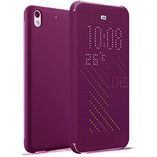 HTC Desire 626S Case, HTC Desire 626 Case, AnoKe Luxury Flip Slim Dot View Cover Case for HTC Desire 626 (Dot Purple)