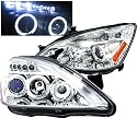 03-07 Honda Accord LED Halo Projector Headlights Chrome